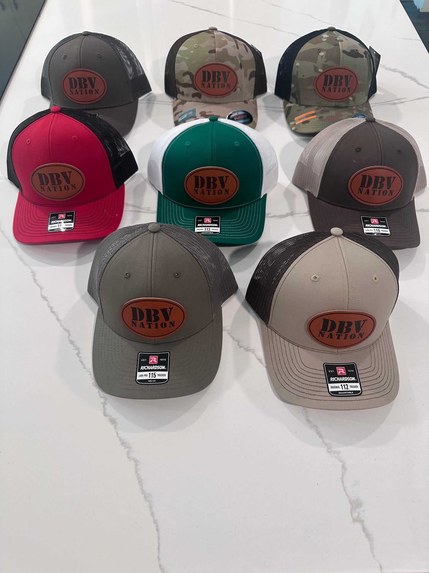 Official Leather Patch DBV Nation Hats (Size Adjustable)